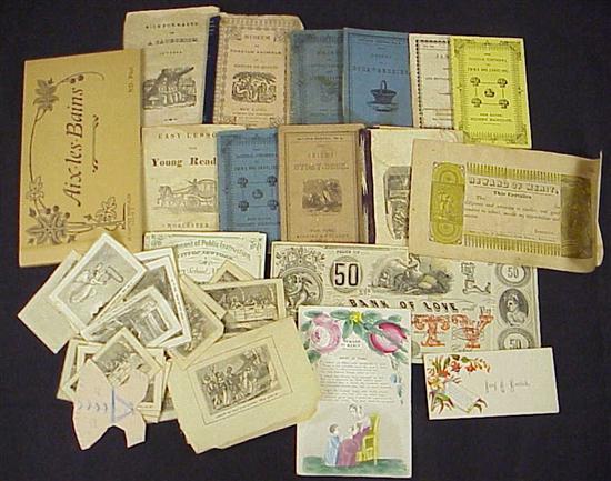 Appraisal: Paper ephemera including twelve th C children's books a reward