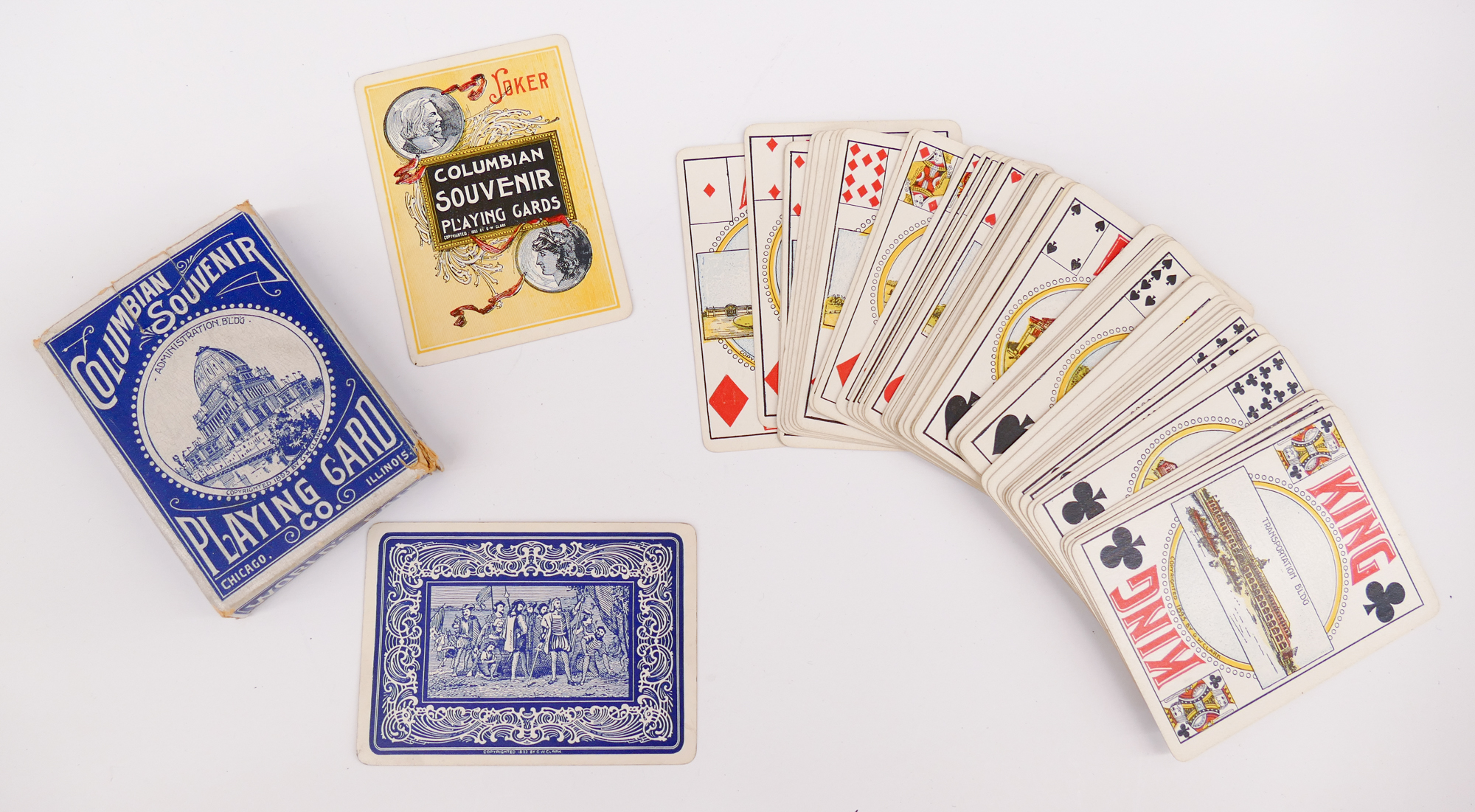 Appraisal: Deck Columbian Exposition Souvenir Playing Cards Complete one joker one