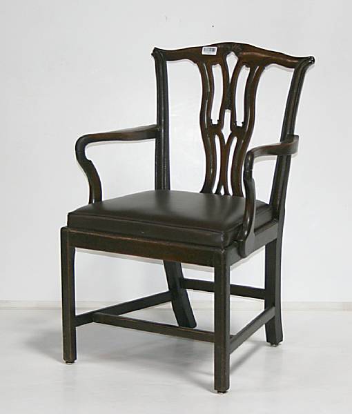 Appraisal: A George III mahogany armchair height in width in depth