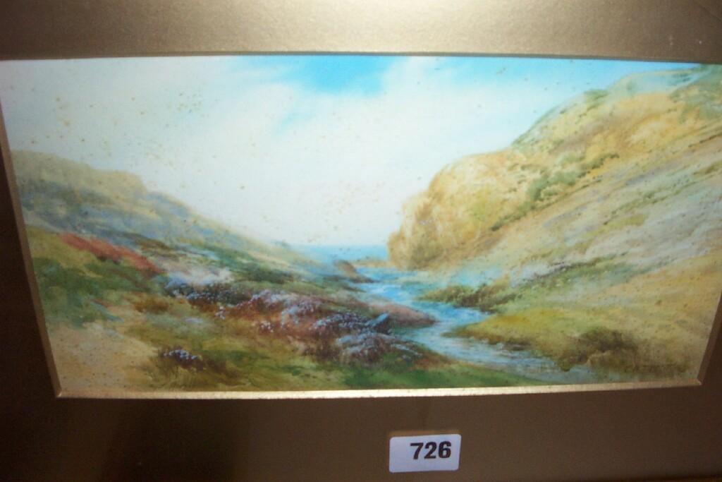 Appraisal: An early th century watercolour of Heddon's Mouth near Lynton