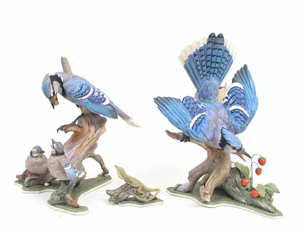 Appraisal: A group of three Boehm porcelain groups comprising two of