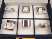 Appraisal: A mixed lot comprising six silver and diamond rings