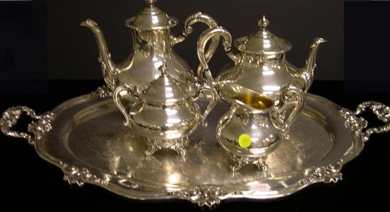 Appraisal: Silverplate tea service piece Reed Barton ''Regent'' pattern including ''