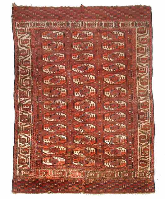 Appraisal: A YOMUT MAIN CARPET st half of th Century gul