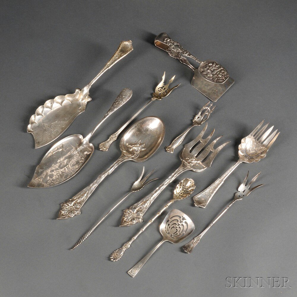 Appraisal: Twelve Pieces of American Sterling Silver Flatware three Towle a