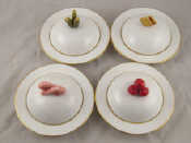 Appraisal: A set of four Royal Worcester cocktail dishes made for