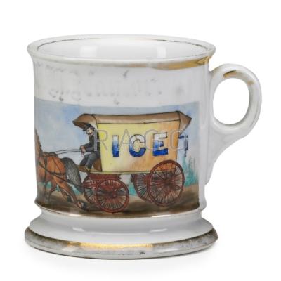 Appraisal: ICE DELIVERY WAGON OCCUPATIONAL SHAVING MUG Early th c Condition