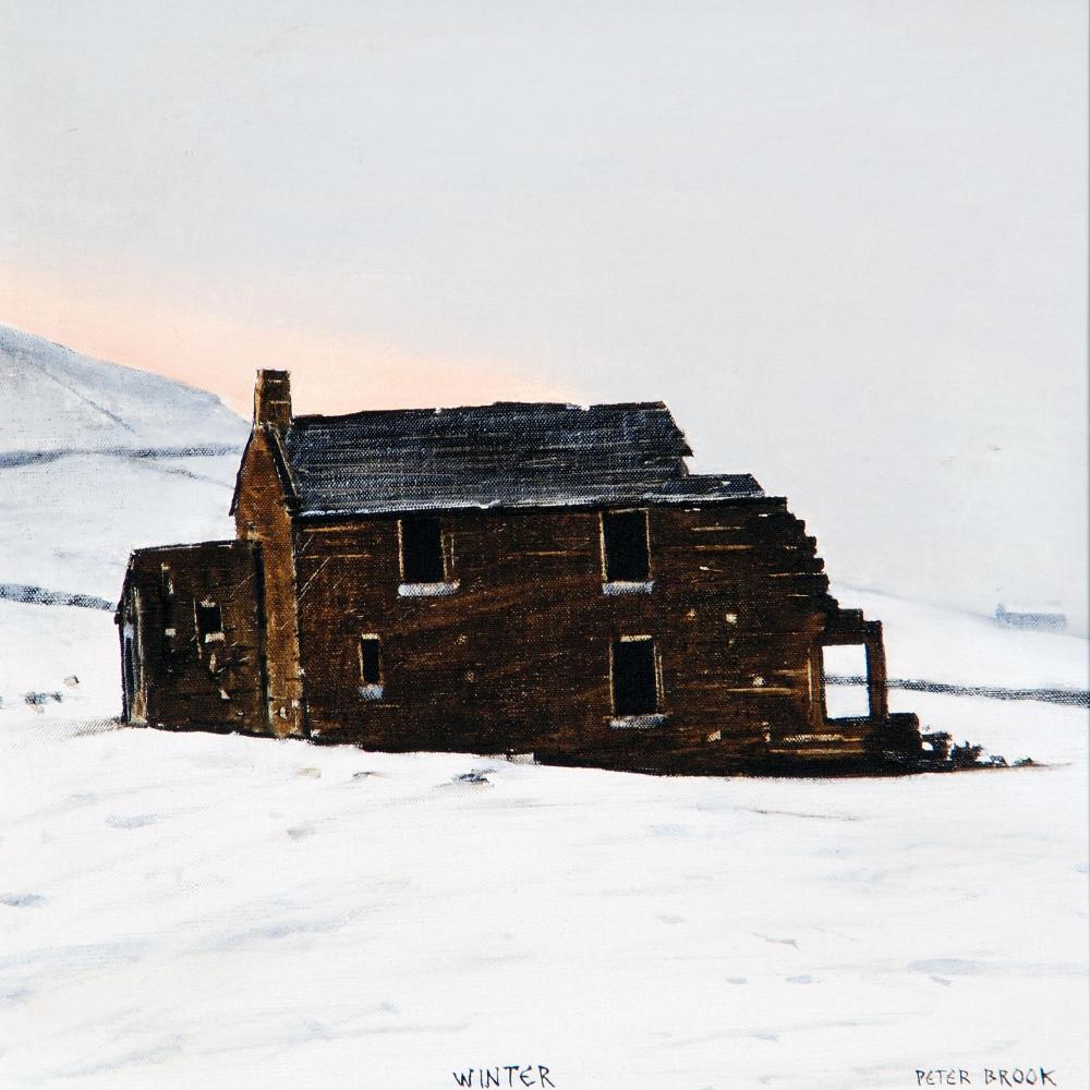 Appraisal: PETER BROOK - Winter Snowscene with Derelict Cottage signed and