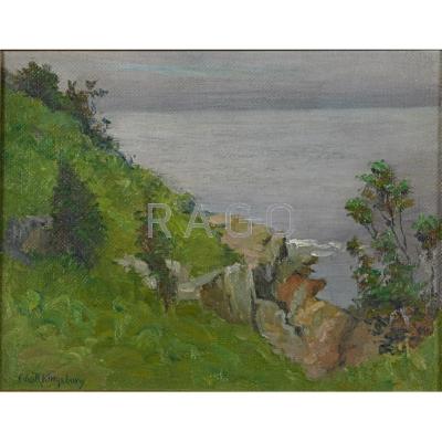 Appraisal: EDWARDS REYNOLDS KINGSBURY American - Oil on canvas board seascape