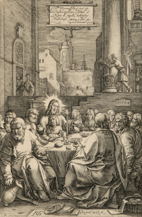 Appraisal: After Hendrick Goltzius Dutch - The Last Supper The Bearing