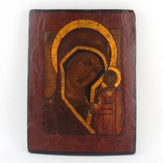 Appraisal: th Century Hand Painted Russian Icon On Cradled Panel th