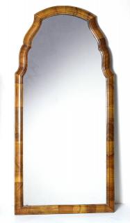 Appraisal: Queen Anne style walnut wall mirror Queen Anne style walnut