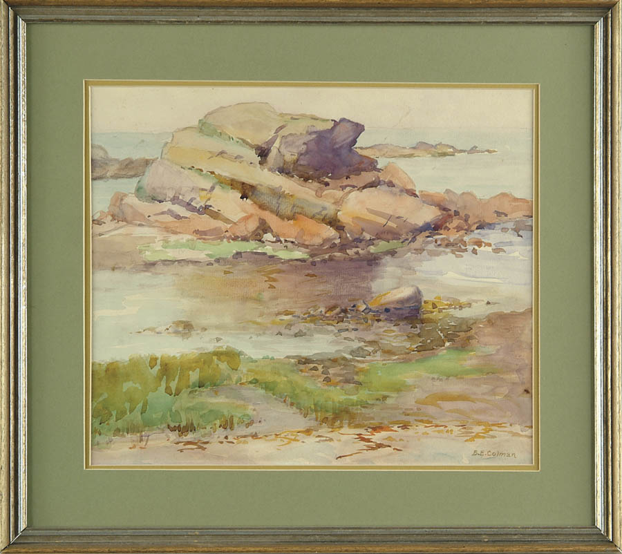 Appraisal: BLANCHE EMILY COLMAN American - THE INLET Coastal watercolor shows