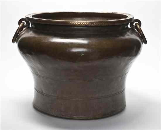 Appraisal: A Southeast Asian Bronze Jardiniere the vessel having a wide