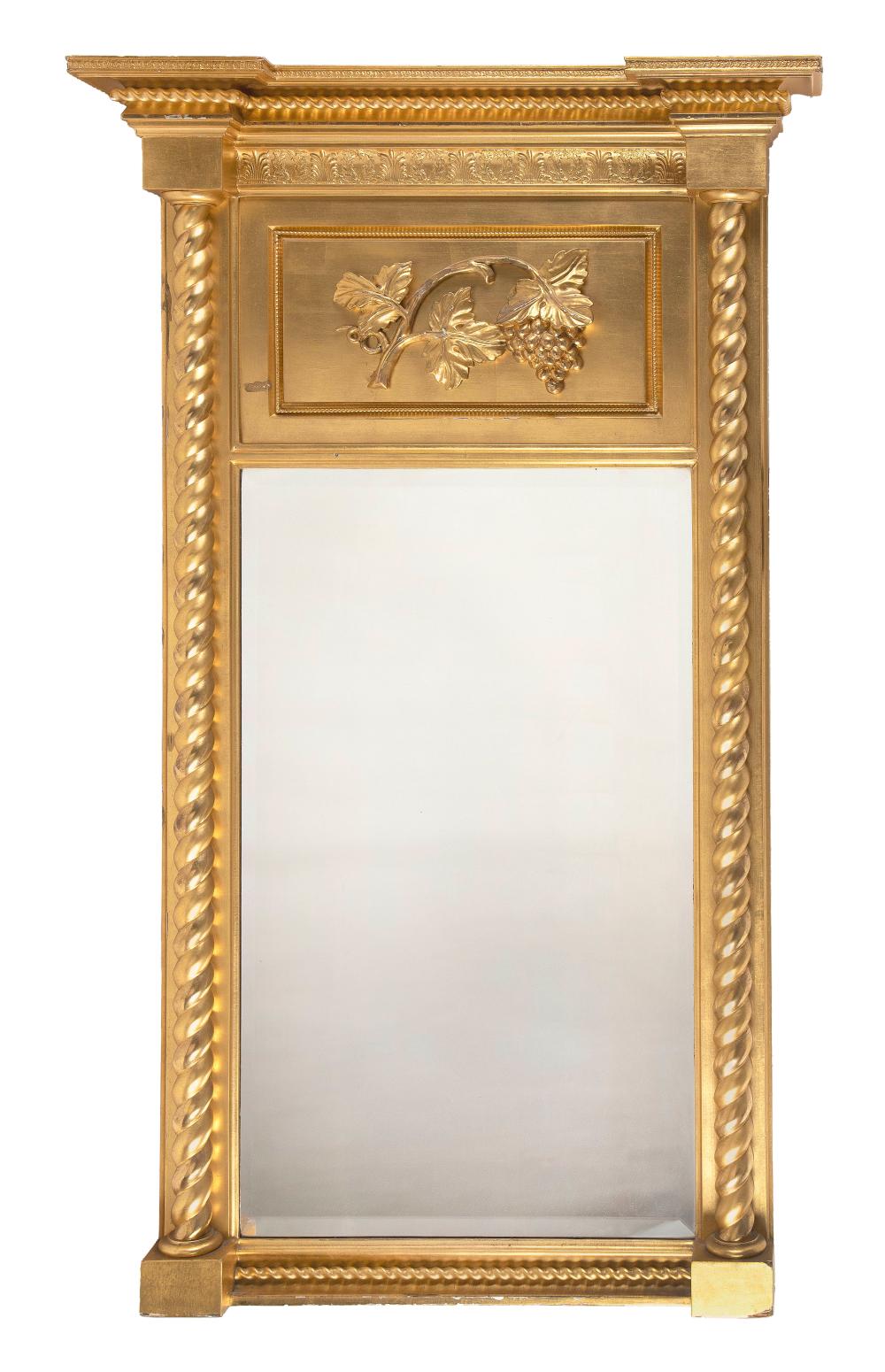 Appraisal: GILT FEDERAL MIRROR CIRCA HEIGHT WIDTH GILT FEDERAL MIRROR Circa