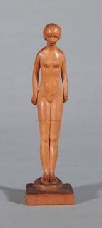 Appraisal: Charles Haag wood sculpture Charles Haag American - - Female