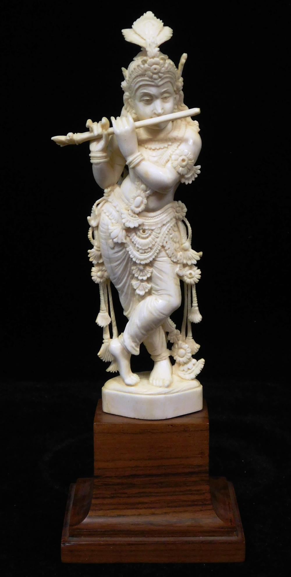 Appraisal: ASIAN Carved ivory deity early to mid- th C standing