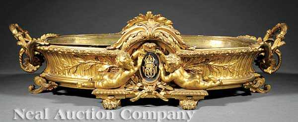 Appraisal: A Napoleon III Gilt Bronze Jardini re c stamped H