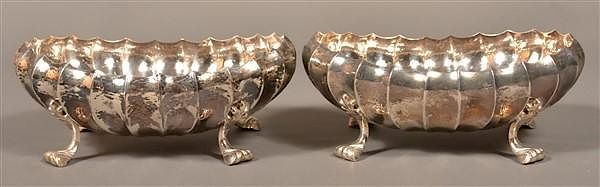 Appraisal: Pair of Buccellati Italy Sterling Footed Bowls Pair of Buccellati