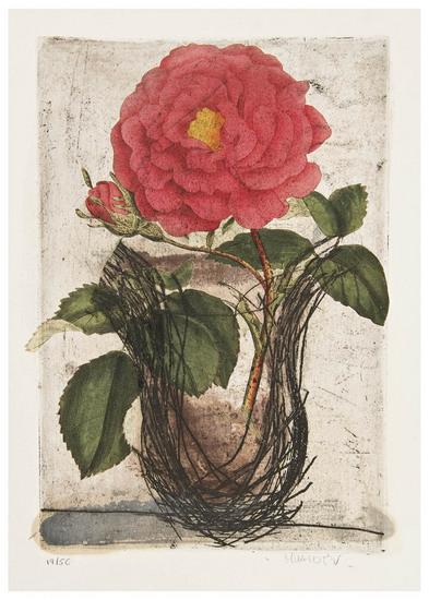 Appraisal: Manolo Valdes b Bouquet II two etchings Two etchings with