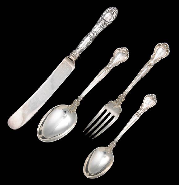 Appraisal: Property of various owners Comprising dessert forks dessert spoons and