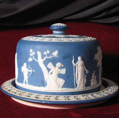 Appraisal: Large Wedgwood blue jasperware cheese dome H in Dia of