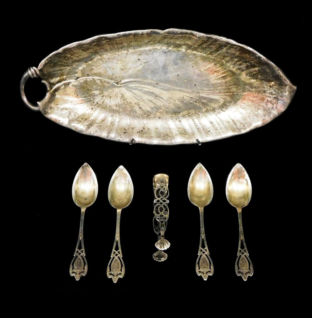 Appraisal: STERLING Gorham etc six pieces of sterling silver lily pad