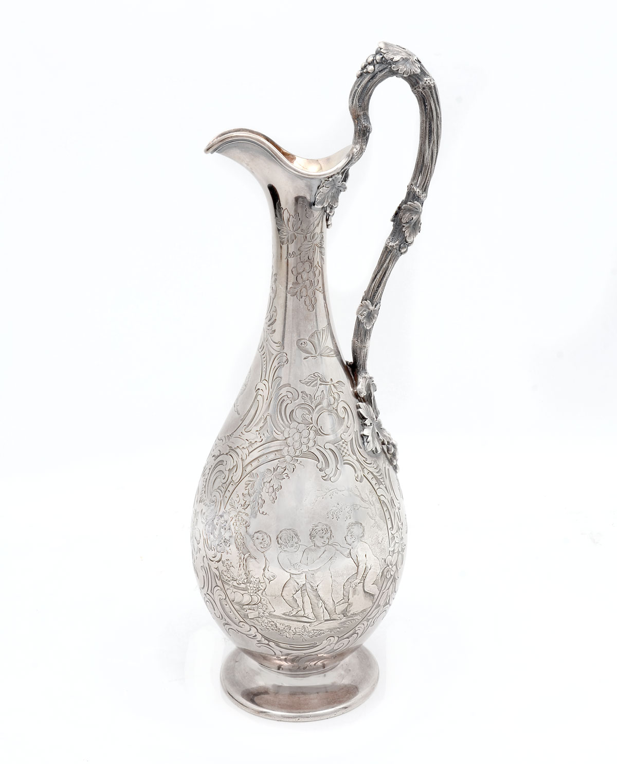 Appraisal: ENGLISH STERLING SILVER WINE DECANTER Approx Troy ounces Sterling Silver