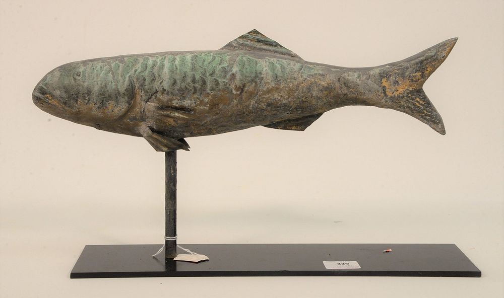 Appraisal: Fish Copper Full Body Weathervane with verdigris surface and faint