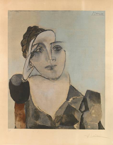 Appraisal: After Pablo Picasso Spanish - Portrait de Dora Maar Offset