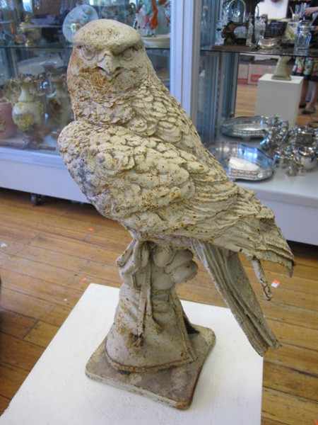 Appraisal: CAST IRON FALCON SCULPTURE