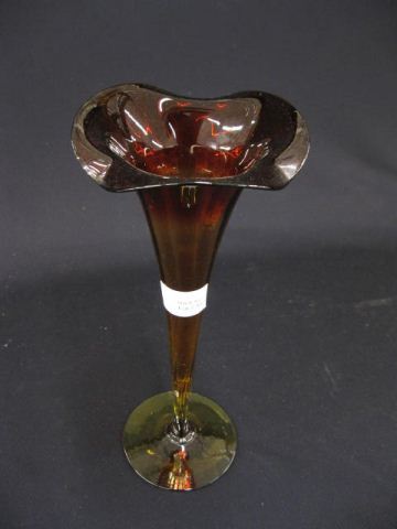 Appraisal: Mt Washington Amberina Art Glass Lily Vase rose amber amberina