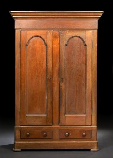 Appraisal: American Renaissance Revival Walnut Armoire third quarter th century the