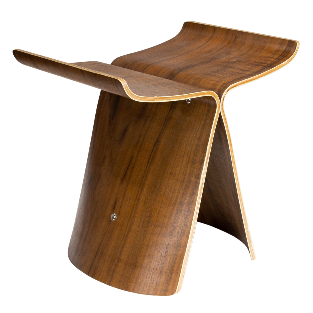 Appraisal: A VITRA STYLE BENTWOOD BUTTERFLY STOOL A Vitra style bentwood