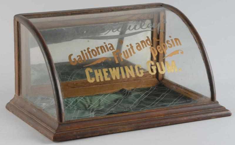 Appraisal: Early Glass Primley's Chewing Gum Display Case Description All original