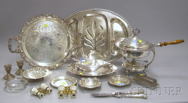 Appraisal: Group of Sterling and Silver Plated Serving Items and Two