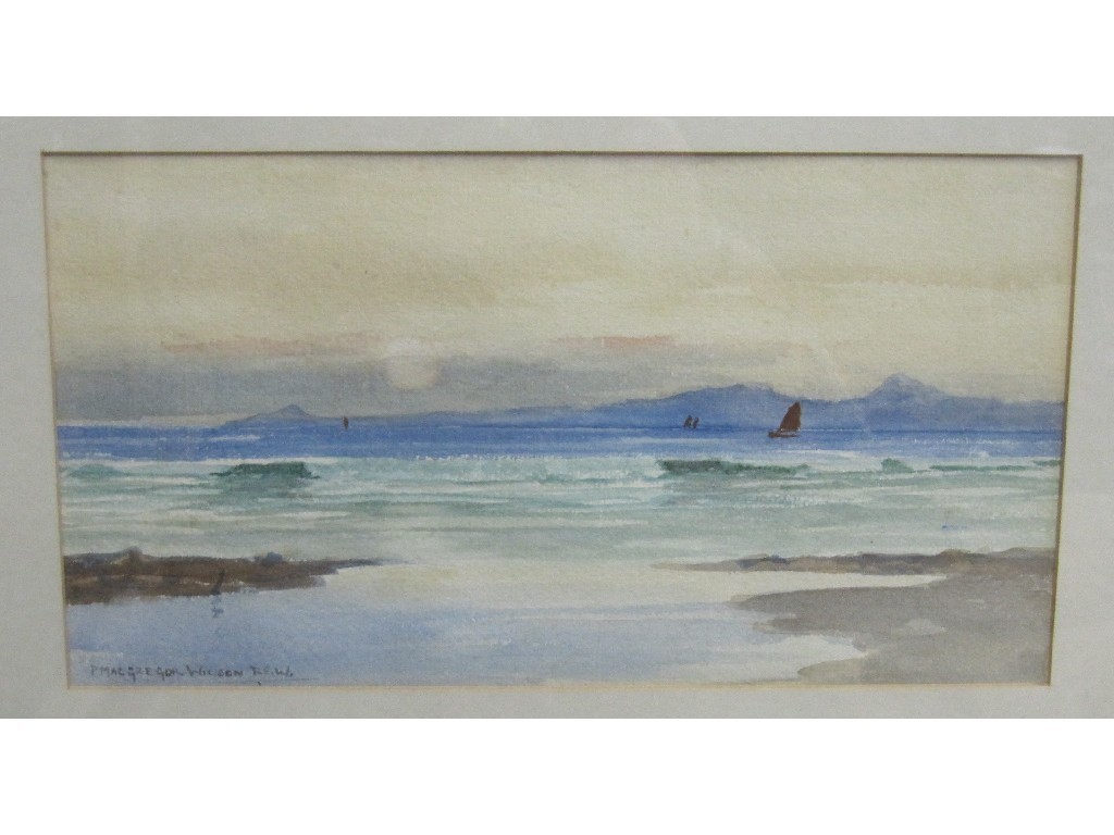 Appraisal: P MacGREGOR WILSON Pair of watercolour coastal scenes signed