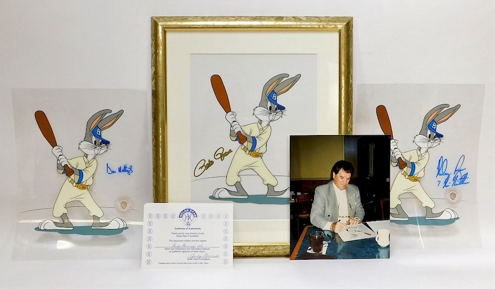 Appraisal: PC Signed Bugs Bunny at Bat Sericels Animation United States