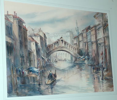 Appraisal: AA PROUT RIALTO BRIDGE VENICE WATERCOLOUR