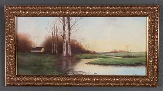 Appraisal: C Braley American th century Landscape with Farm House pastel