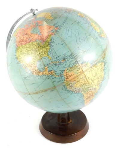 Appraisal: A Philips' Challenge globe circa on a turned wooden base