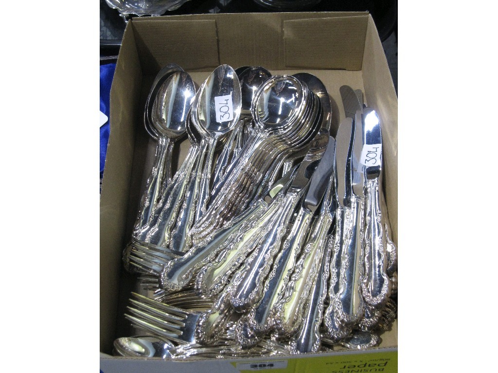 Appraisal: Part silver plate cutlery set loose