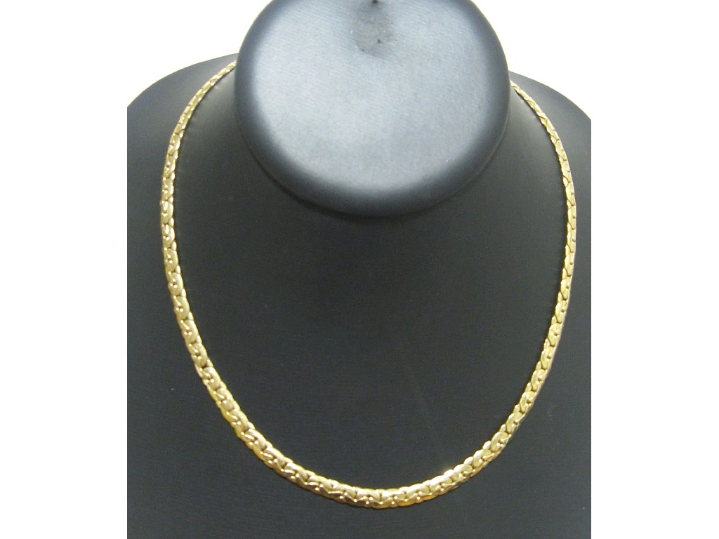 Appraisal: Eighteen carat gold fancy link neckchain Approx gms