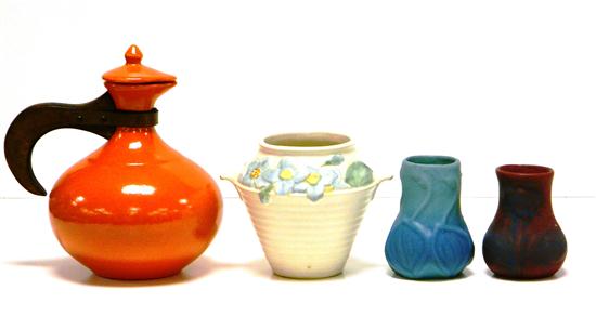 Appraisal: Four pieces of pottery including two Van Briggle vases one