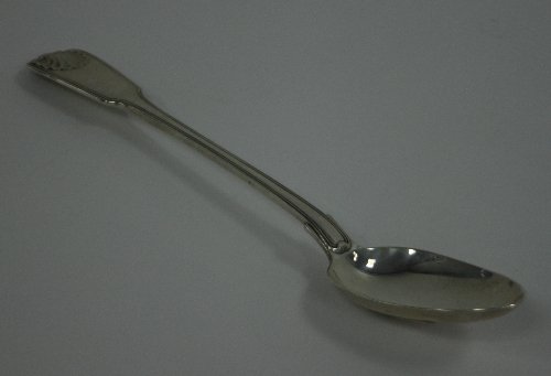 Appraisal: A George IV fiddle and thread pattern silver basting spoon