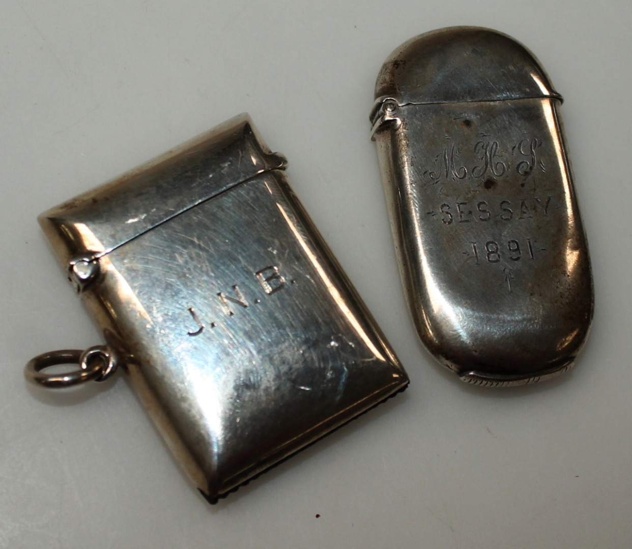 Appraisal: A George VI silver vesta case by A J Zimmerman