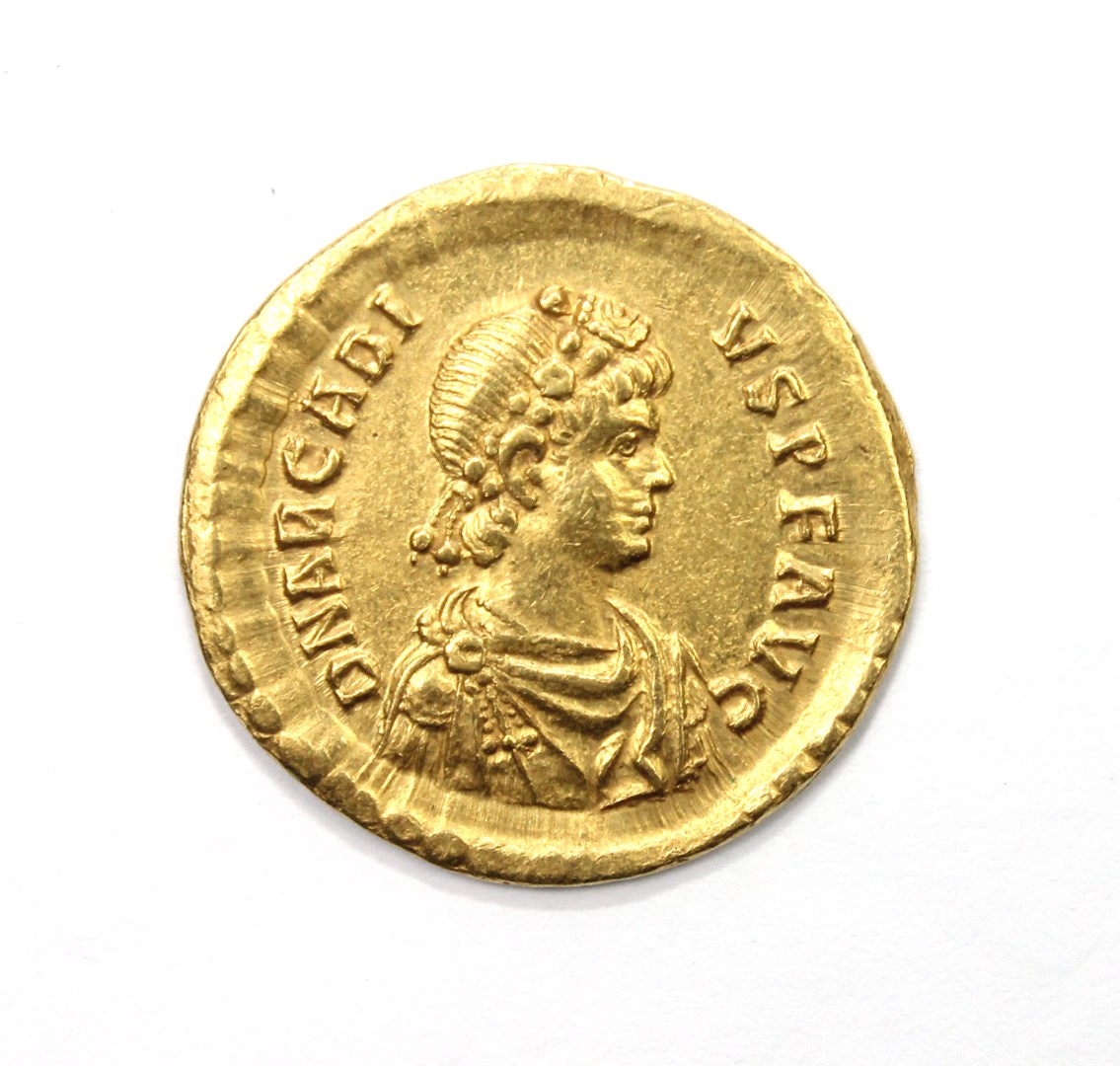 Appraisal: Roman Empire Arcadius AD - gold Solidus Constantinople mint Officina