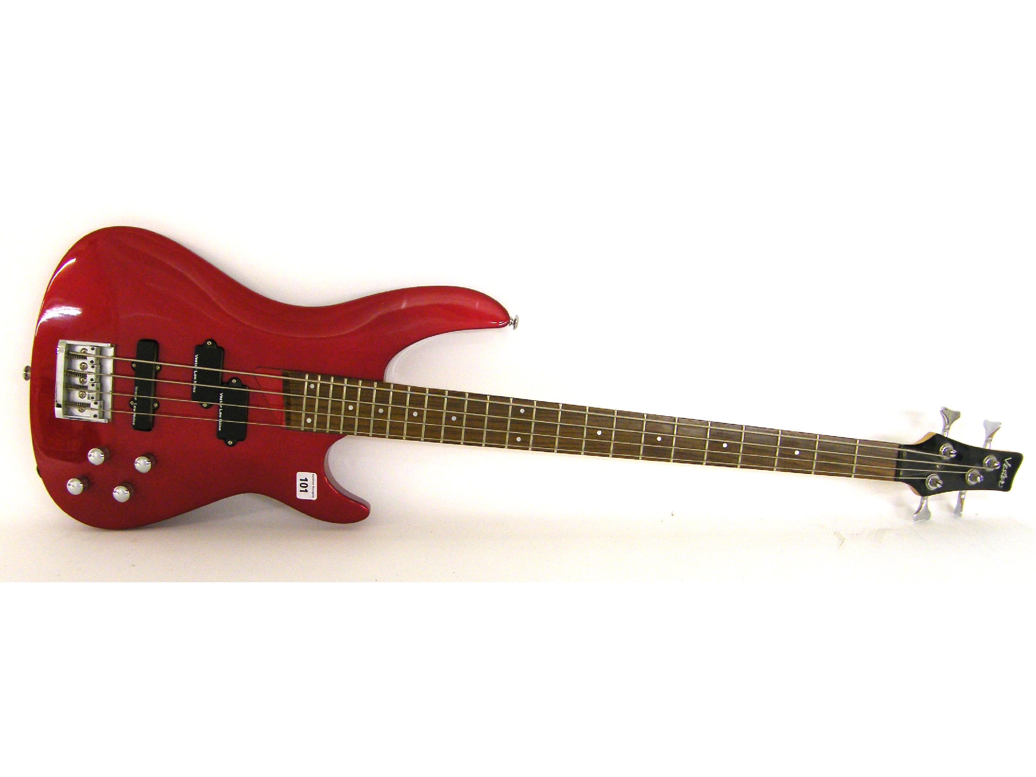 Appraisal: Vester bass guitar made in Korea metallic red finish with