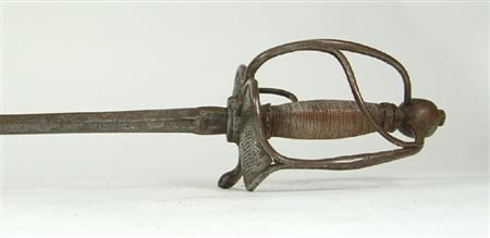 Appraisal: A th century English rapier the wooden grip bound with