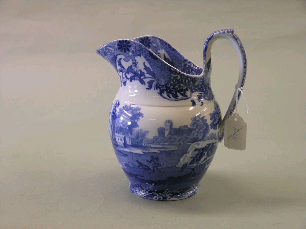 Appraisal: A Copeland jug printed with Italian pattern in blue in